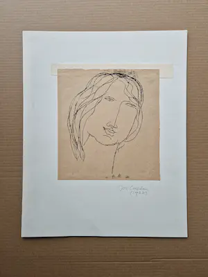 Jos Caelen - 1963 - inkt tekening op papier - portret jonge vrouw - gesigneerd kopen? Bied vanaf 1!