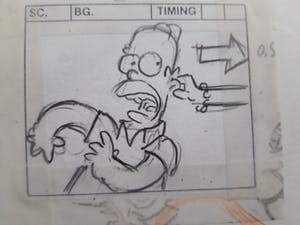 Matt Groening - origineel storyboard The Simpsons, ingelijst + certificaat kopen? Bied vanaf 99!