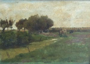 Herman Wolbers - C5109-2, Landschap met koeien kopen? Bied vanaf 150!