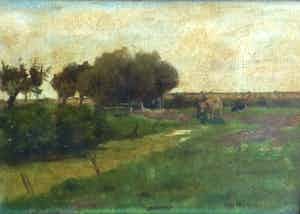 Herman Wolbers - C5109-2, Landschap met koeien verkocht voor € 150!