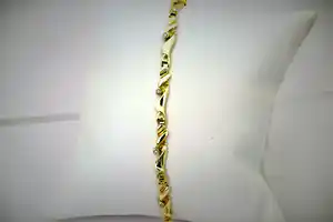 Chique gouden (14krt) & diamanten (0.10ct) "Slinger / Guirlande" armband verkocht voor € 230!