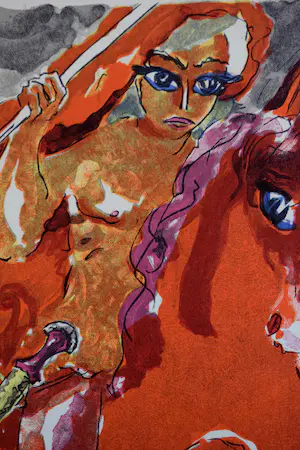 Kees van Dongen - Houtgravure - Le Prince Sharkan au combat kopen? Bied vanaf 50!