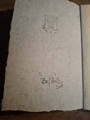 Bé Birza - Boek in leistenen omslag met 10 collages in gemengde technieken (origineel) kopen? Bied vanaf 120!