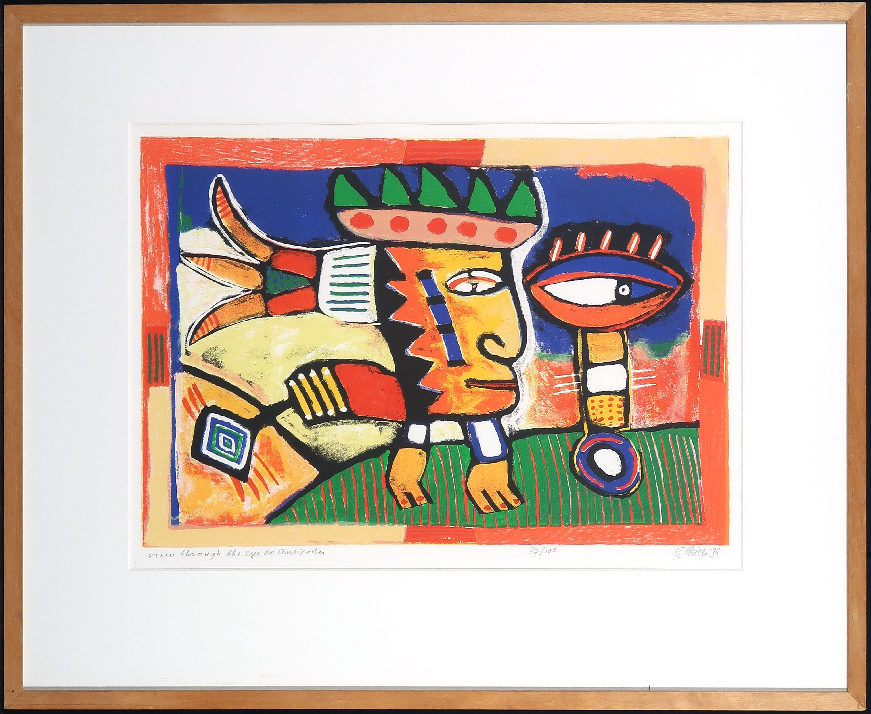 Clemens Briels - Zeefdruk, View through the eye - Ingelijst kopen? Bied vanaf 70!