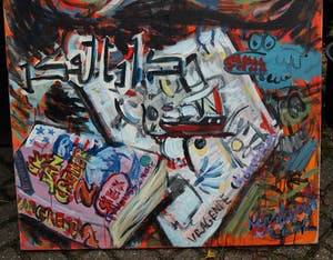 Peter Klashorst - Acrylverf op doek , “Ik Jan Cremer” - 120 x 100 cm – 2002 kopen? Bied vanaf 425!