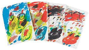 Kees Salentijn - Lot van vier zeefdrukken verkocht voor € 1!