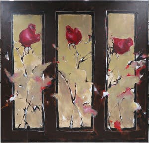 Carolina Paulussen - Acryl op doek, Rozen (Zeer groot) kopen? Bied vanaf 300!