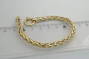 29 - Zo goed als nieuwe 14Krt geel gouden armband - vossenstaart schakel kopen? Bied vanaf 620!
