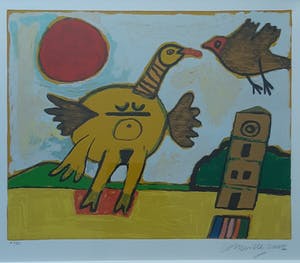 Corneille - Zeefdruk: " Carnaval des Oiseaux " kopen? Bied vanaf 210!