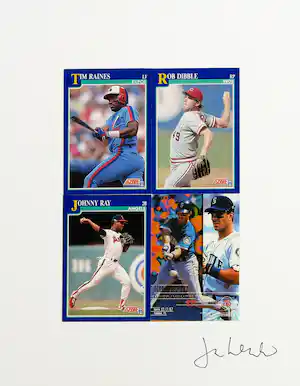 Jan Henderikse - Collage van honkbalkaarten, Topps verkauft für € 46!