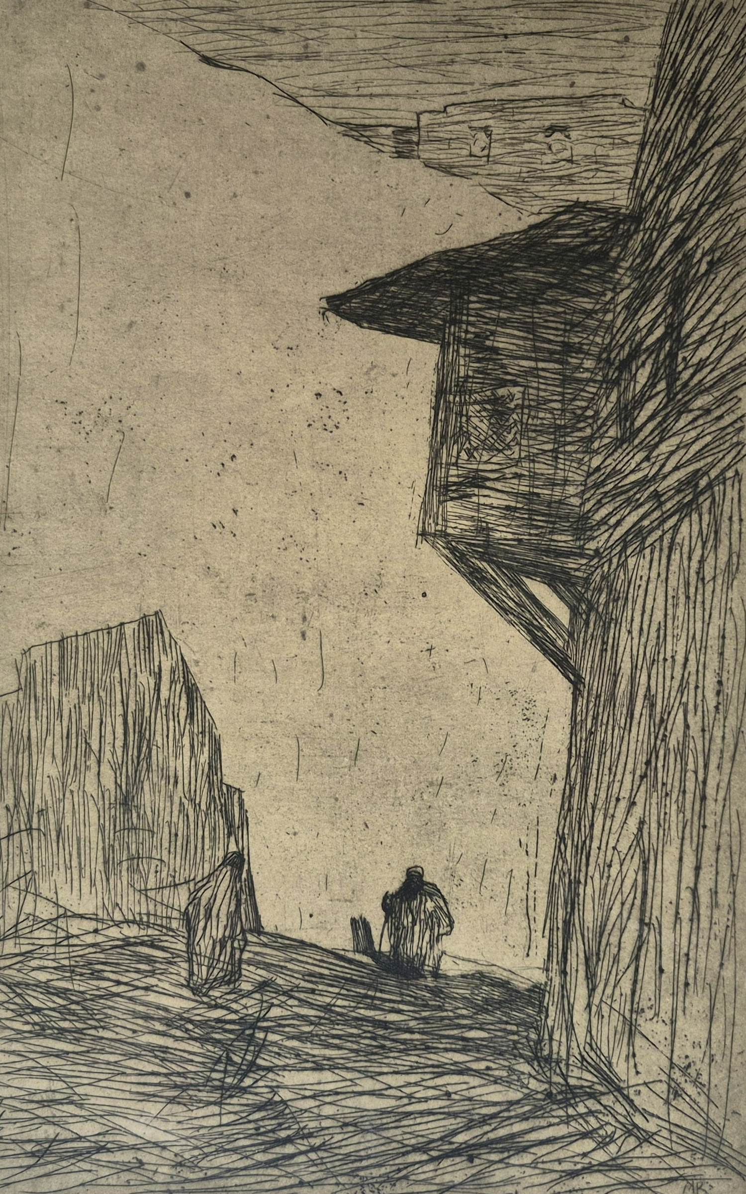 Marius Bauer - ets - Harem muren, gemonogrameerd r.o. kopen? Bied vanaf 119!