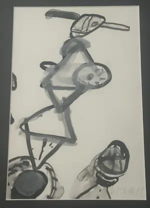 Jurjen de Haan - Gestileerde figuur in expressieve compositie, 1999 kaufen? Bieten Sie von 80!