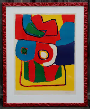 Karel Appel - Ingelijste zeefdruk - 1969 kopen? Bied vanaf 995!