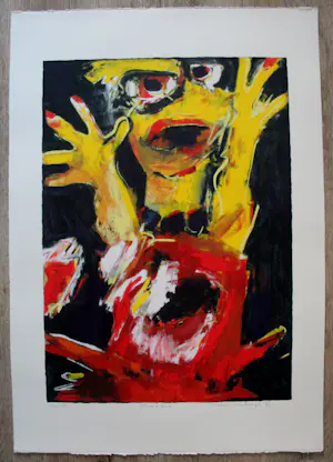 Charlotte Molenkamp - Zeefdruk: "Dansend kind" - 1993 kopen? Bied vanaf 75!