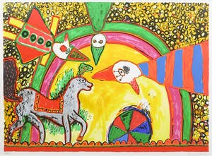 Corneille - Zeefdruk, Zonder titel- Ingelijst (Groot) kopen? Bied vanaf 300!