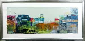 George Heidweiller - Zeefdruk, Cityscape V-Ingelijst (Zeer Groot) verkocht voor € 100!