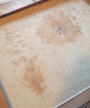 Niet of onleesbaar gesigneerd - Stadshaven te Maassluis. Zie achterzijde naam vd schilder. kopen? Bied vanaf 10!