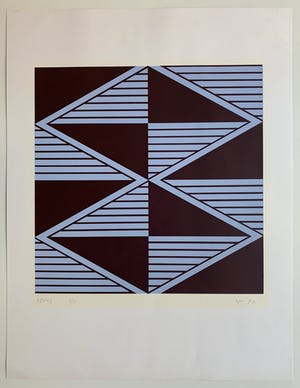 Gijs Winkelman - geometrische abstracte zeefdruk - 1974 (Zeer kleine oplage) kopen? Bied vanaf 1!