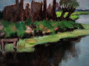 Jacobus Bijtel - omstreeks 1950 GROOT olieverf "Hollands polderlandschap" gesigneerd kopen? Bied vanaf 10!