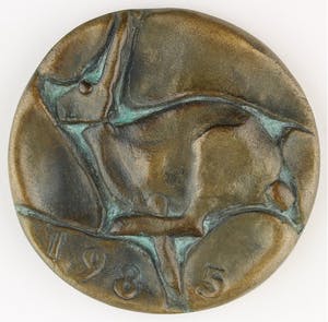 Geer Steyn - Bronzen penning: Jaarpenning Haas, 1985 kopen? Bied vanaf 145!