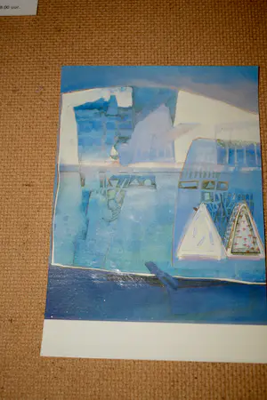 Ruud van der Beele - Gemengde techniek op papier - (Rood) Zonder titel - Ingelijst kopen? Bied vanaf 35!