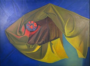 Jaap Noordermeer - Olieverf op doek, Het eiland van de grote mensen - Ingelijst (Groot) kopen? Bied vanaf 1!