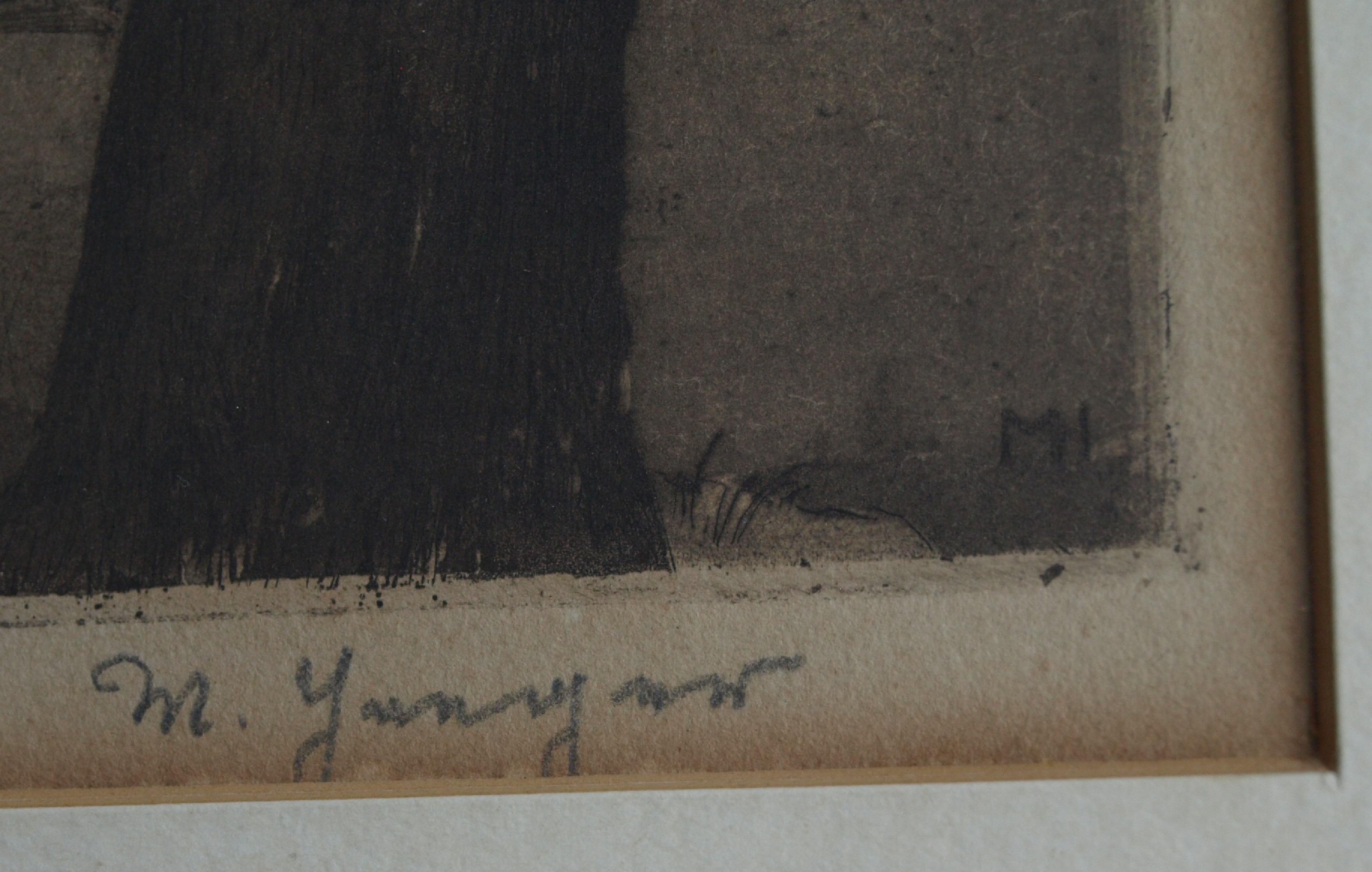 Niet of onleesbaar gesigneerd - Ets, Knotwilgen – gesigneerd & ingelijst – oud kopen? Bied vanaf 1!