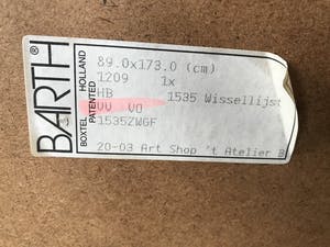 Guillaume Le Roy - Compositie zwart en rood-Barth lijst- Zeer groot! / Handgesign. / kleine oplage kopen? Bied vanaf 315!