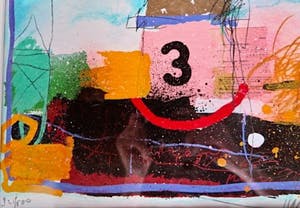 Theo Koster - The Sky is the limit - Gemengde techniek Acryl, Collage en grafiek - Ingelijst kopen? Bied vanaf 1!