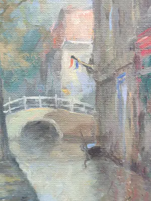 Jan Schaeffer - Straatje met gracht in Delft kopen? Bied vanaf 40!