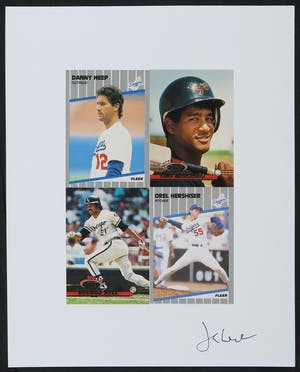 Jan Henderikse - Collage van honkbalkaarten, Topps kopen? Bied vanaf 120!