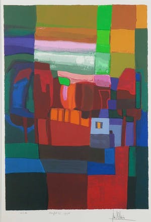 Ton Schulten - Zeefdruk, Herfst II - Ingelijst kopen? Bied vanaf 300!