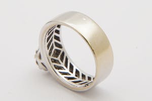 2517- Opvallende diamanten Fantasiering- 18karaats witgoud - ca 1.15 ct briljant kopen? Bied vanaf 610!