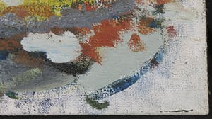 Niet of onleesbaar gesigneerd - Olieverf op jute, Abstracte voorstelling kopen? Bied vanaf 1!