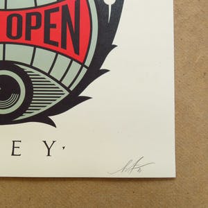 AcheterShepard Fairey - Eyes Open? Enchérissez de 1!