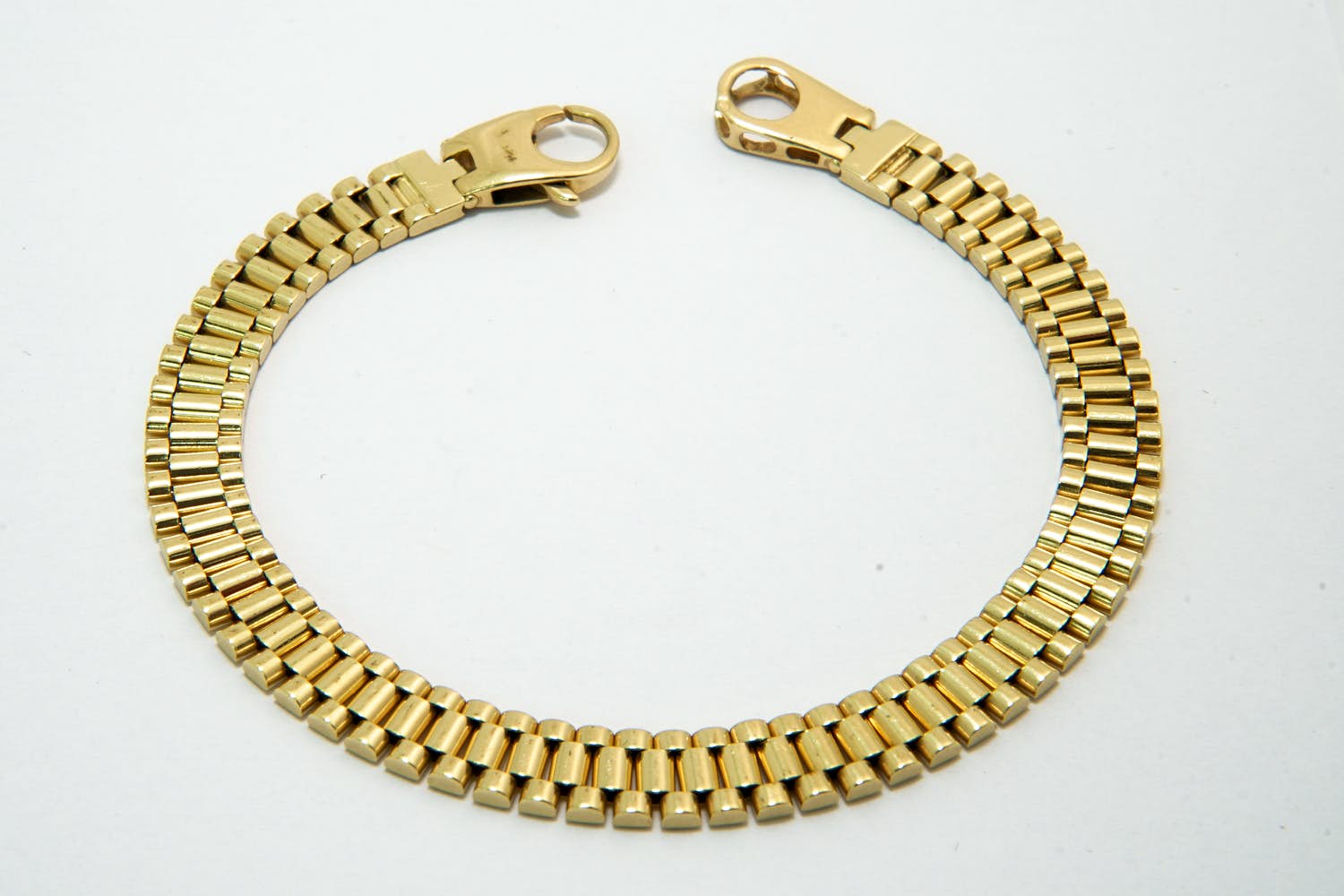 05 - Sierlijke 14 karaats geel-gouden Rolex-stijl armband - lengte 20cm kopen? Bied vanaf 650!
