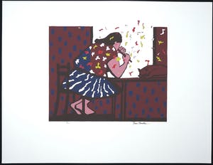 Hans Almekinders - Zeefdruk, Fluiten op een stoel kopen? Bied vanaf 1!