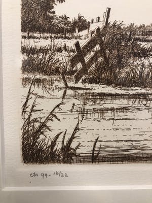 Harmen Kooistra - Landschap met molen kopen? Bied vanaf 20!