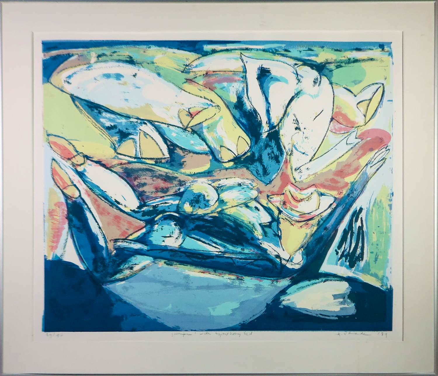 Anton Vrede - Zeefdruk op papier, Zonder titel - Ingelijst kopen? Bied vanaf 50!