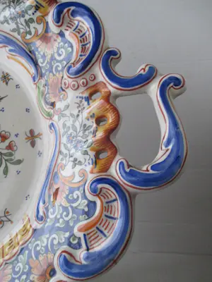 Niet of onleesbaar gesigneerd - Desvres - vintage grote bord/schotel kopen? Bied vanaf 1!