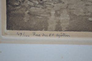 Alfred van Neste - Rue des X11 Apotres - handgesigneerde kleurenets kopen? Bied vanaf 10!