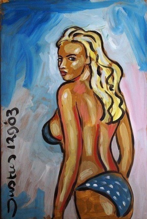 Justus Donker - Schilderij Acrylverf op doek MARIEKE Handgesigneerd verkocht voor € 225!