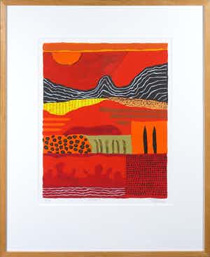 Ronald Boonacker - Zeefdruk, Toscane llI - Ingelijst verkocht voor € 60!