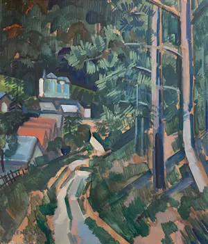 Rene Smeets - Gouache, Landschap met dorpsgezicht (ingelijst) kopen? Bied vanaf 250!