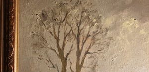 H.M. Voerman - Winterlandschap met boerderijen aan vaart met brug kopen? Bied vanaf 250!