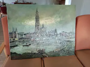 Pie Wilhelmus - Gezicht op Antwerpen kopen? Bied vanaf 80!