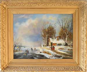 Hans Habraken - Wintergezicht - olieverf - 1984 verkocht voor € 300!