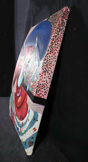 Flop Vinken - Olieverf op doek op hardboard, Self-portrait as an artist kopen? Bied vanaf 1!