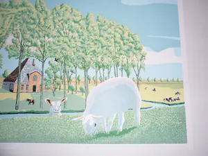 Marcus van Hoorn - Zeefdruk, Titel, "Hollandse Pyramide". kopen? Bied vanaf 30!