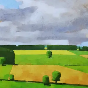 Willem Visser - Eifellandschap met velden kopen? Bied vanaf 165!